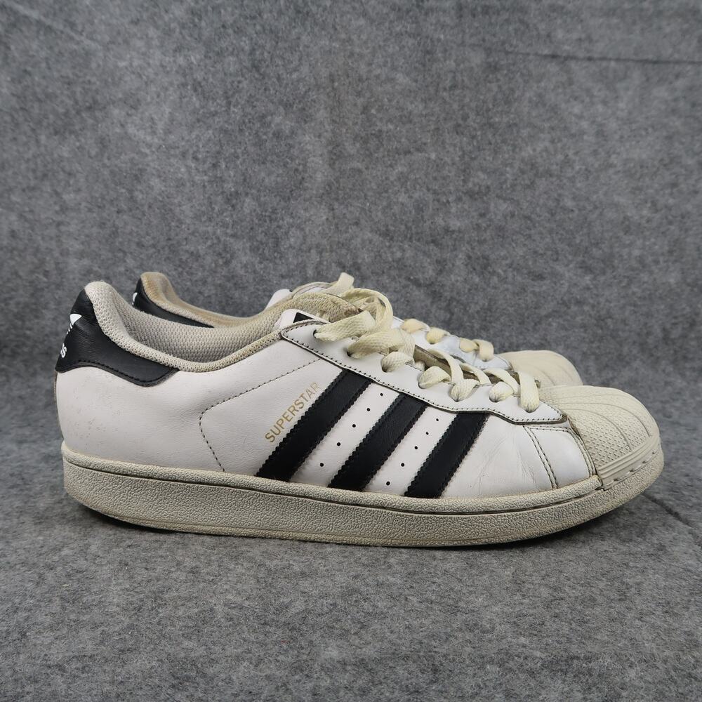 Adidas Shoes Mens 10 Sneakers Superstar Casual Lifestyle White Black Lace Up